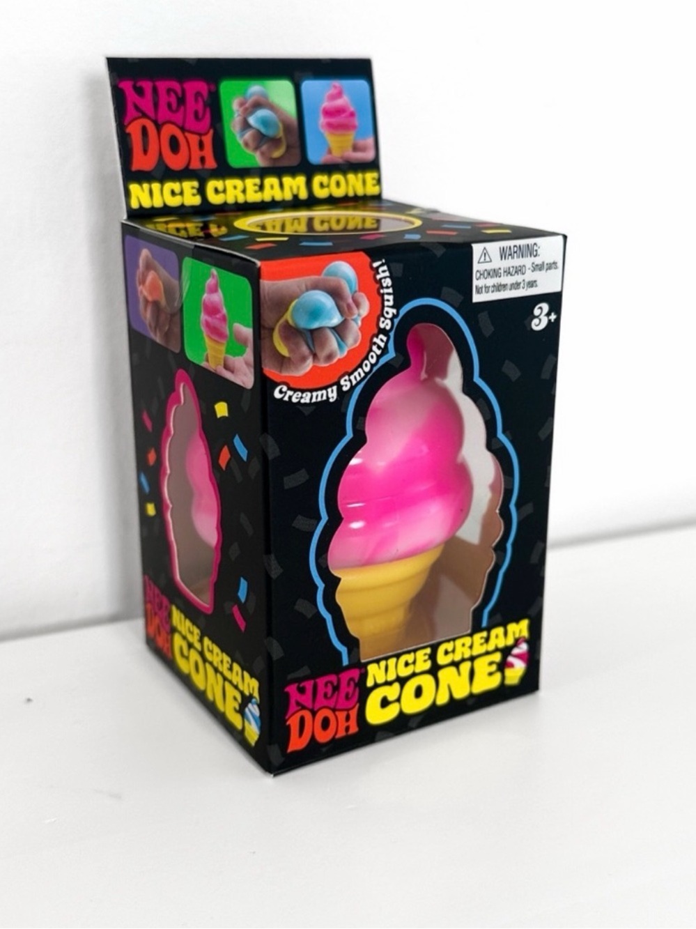 Nice Cream Cone Squishy Toy - Pink & Yellow
